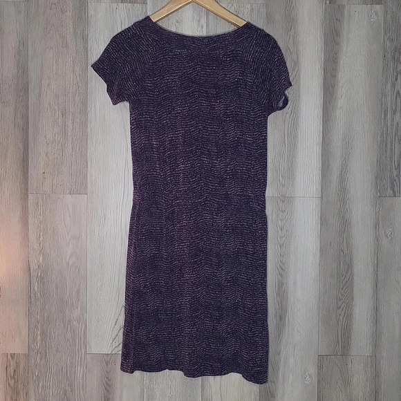 🛍Daisy Fuentes Purple Pink Romper Shorts Tie Waist Short Sleeve Womens XS‎ - Picture 2 of 6